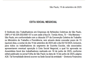 EDITAL OPOSIÇÃO COTA SOCIAL