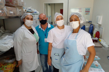 SindiRefeições SP em visita aos trabalhadores da Empresa Serv Food na unidade Hospital Sorocabana.
