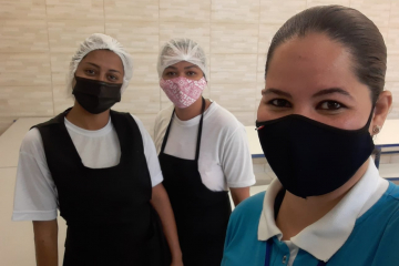 SindiRefeições SP em visita aos trabalhadores da Empresa AD Food Alimentação na unidade: E.E. Professora Maria Ribeiro Guimarães Bueno.