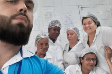 SindiRefeições SP em visita aos trabalhadores da Empresa Base na unidade EMEF JORNALISTA MILLOR