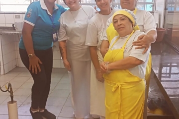 SindiRefeições SP em visita aos trabalhadores da Empresa Apetece na unidade Emef Prof Helina Coutinho Lourenço.