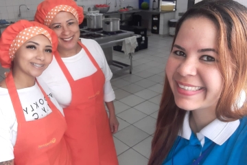 SindiRefeições SP em visita aos trabalhadores da Empresa Bonizzoni e Bonizzoni,unidade E.E. Alexandre de Gusmão. 