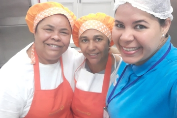 SindiRefeições SP em visita aos trabalhadores da Empresa Bonizzoni e Bonizzoni na unidade E. E. Conde José Vicente de Azevedo.