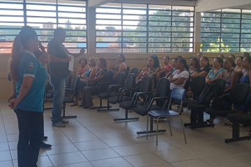 SindiRefeições SP presente no treinamento da Empresa Ki Delícia, na unidade E.E. Prof. Joaquim Leme do Prado.