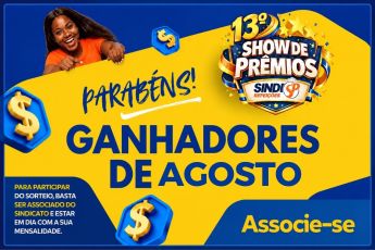 13º Show de Prêmios 2026: Ganhadores do sorteio realizado em agosto de 2026