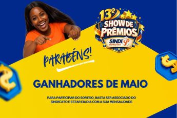 13º Show de Prêmios 2026: Ganhadores do sorteio realizado em maio de 2026   